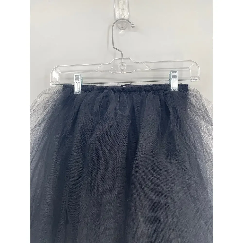 Balera Mesh Black Ballet Dance Skirt Childrens Size Medium Large Elastic Waist